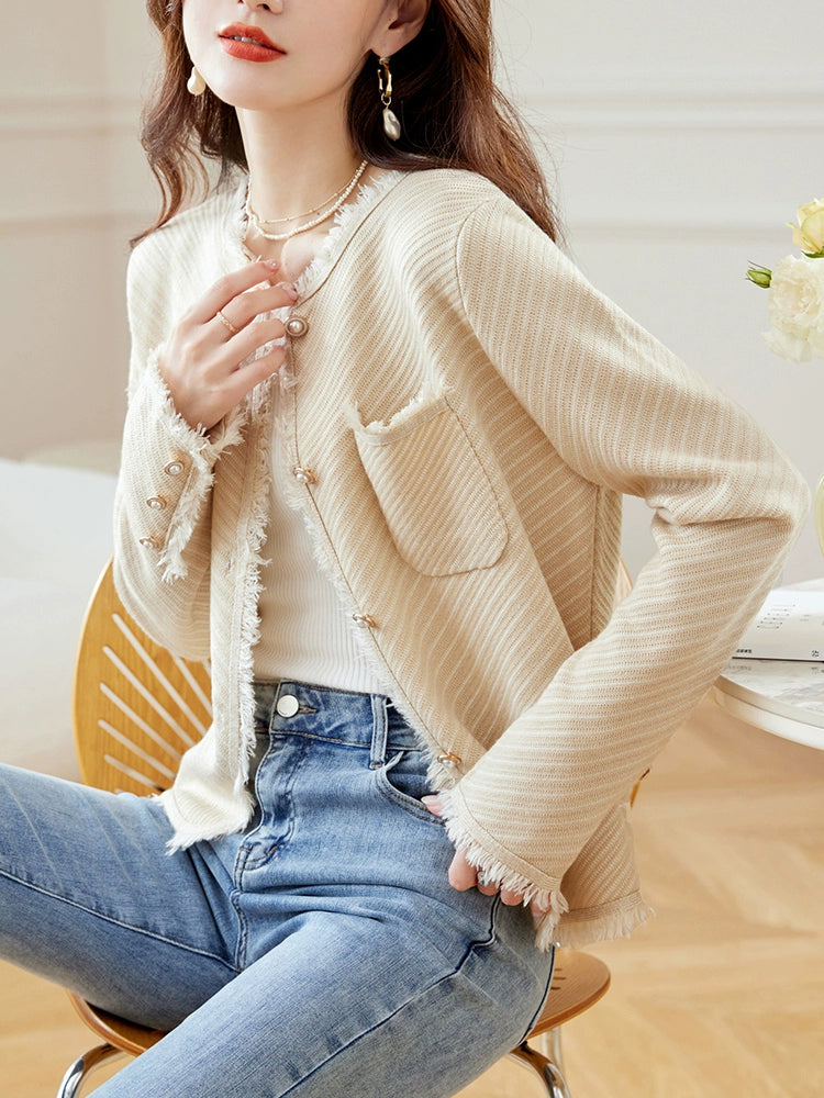 ETRO シルク使い ラウンドネック カーディガン ニット 40 ETRO シルク ETRO シルク使い ラウンドネック カーディガン ニット 40 ETRO シルク