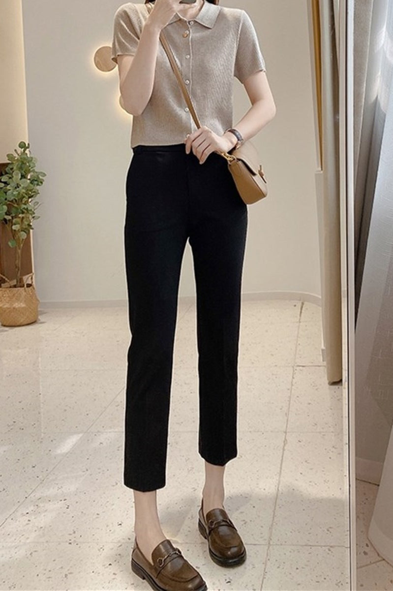 シガレットパンツ スーツパンツ ストレートパンツ 8分丈&9分丈